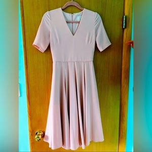 Gal Meets Glam Collection, Midi Dress, A Line with pockets, Dusty Rose, Size 0